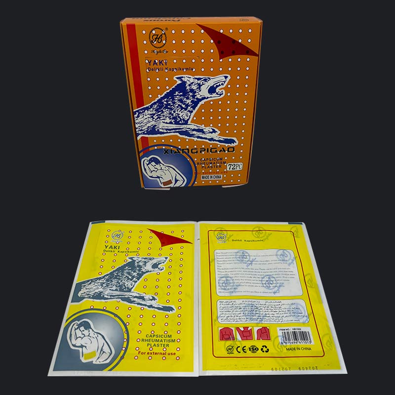 72 Pcs Porous Pain Relief Patch Paper Wolf Plaster